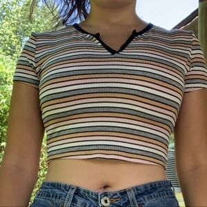 striped crop top